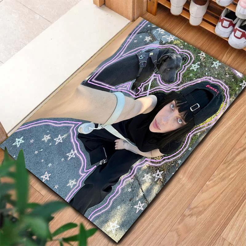 Ковер Billie Eilish для гостиной, спальни, дома, декора дивана, детский игровой нескользящий коврик