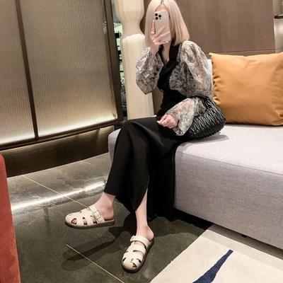 Мягкие пробковые повседневные сандалии для женщин и мужчин, летние пляжные шлепанцы, шлепанцы, нескользящие с пряжкой, для девочек, для дома и улицы