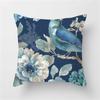 Home Decor Car Bedding Throw Pillow Blue Floral Print Sofa Pillow Cover Cushion Cover