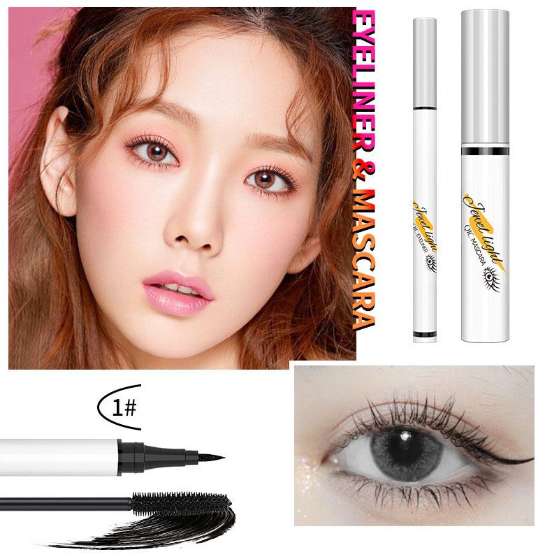 Набор цветной подводки для глаз, комбинированная водостойкая и несмазывающаяся густая подкручивающаяся тушь