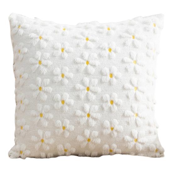 Plush Rabbit Pillow Cover 18 X 18 Inch Throw Pillow Cover Farmhouse Decor Pillow Case with Invisible Zipper for Sofa Bed Car Spring Decoration