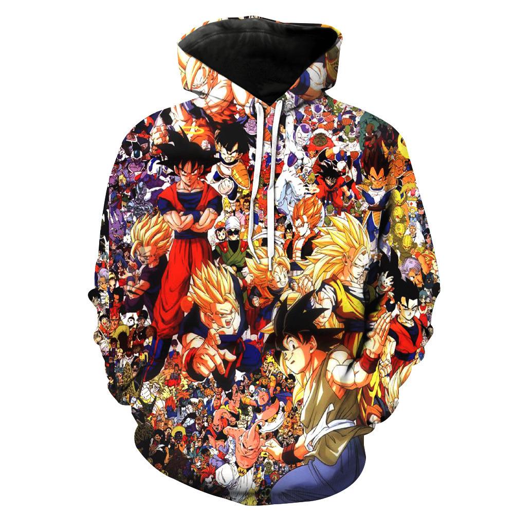 2024 3D Новый аниме Dragon Ball принтованный свитер серии пуловер Generation Tide Brand Hoodie Gift Pink Goku
