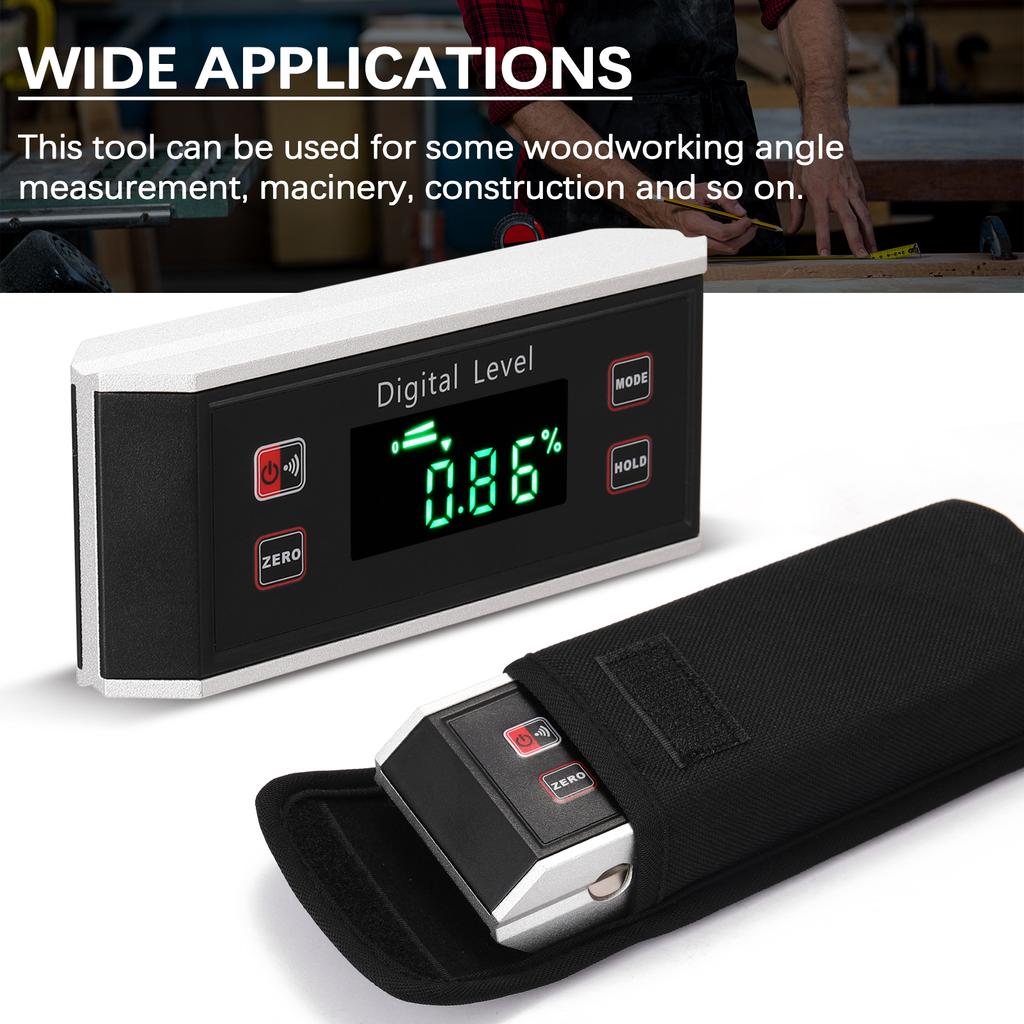 Portable 4*90 Degrees IP54 Waterproof Dustproof Level High Precisions Angle Finder Digital Protractor