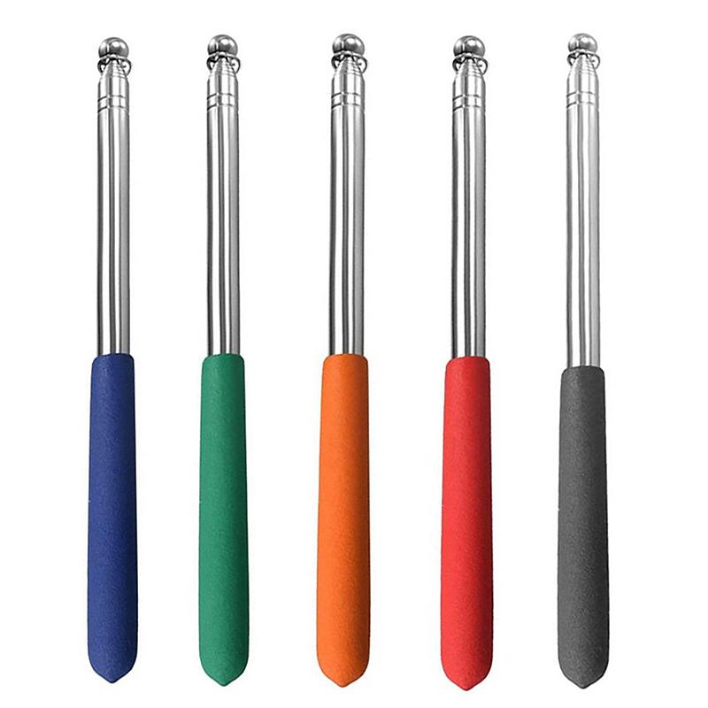 1.2 Meters Flagpole Stainless Steel Extendable Telescopic Pointer Portable Pole Flag Waving Flagpole Teaching Classroom Pointer