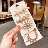 Fashion 5/6pcs Set Pearl Hair Clip For Women Hairpin Geometric Crystal Hair Barrettes Girl Hair Accessories Hairgrip