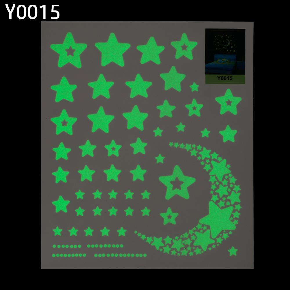 Сделай сам Виниловое украшение для дома Детская спальня Ночной свет Луна Светится в темноте Флуоресцентная наклейка Звезда Светящиеся наклейки на стену