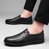 2024 Мужская повседневная обувь из натуральной кожи, роскошные брендовые повседневные мужские туфли без шнуровки, черные туфли для вождения