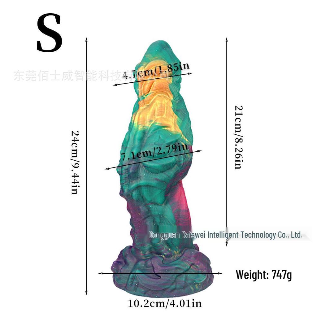 Очень толстый силиконовый зеленый гигантский дилдо и анальная пробка для всех полов