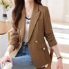 Короткий женский пиджак в корейском стиле с модным пальто