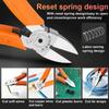 6" Plastic Cutting Pliers Multi Functional Steel Nipper Double-Edged CR-V Tip Electrical Wire Cutters for Sprue Burrs Hand Tool