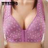 Front Buckle Large Size Thin Section No Steel Ring Women's Gathered Underwear Anti-sagging Breast-receiving Bra