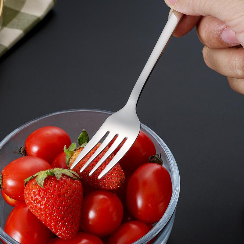 Корейский набор столовых приборов из нержавеющей стали для кухни, ложка и вилка с длинной ручкой, столовые приборы, десертные кофейные чайные ложки, суповые ложки, столовые приборы