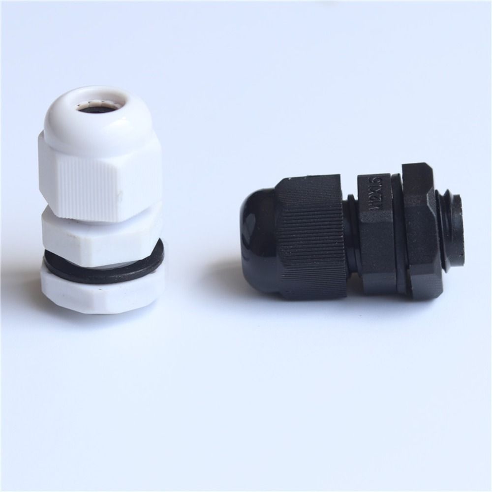 Waterproof Waterproof Joint Cable Gland White Black Cable Entry Nylon Connector Wire