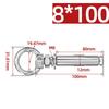 304 Stainless Steel Expansion Bolts with Eye Screws and Rings for Reliable Wall Fixing 6810mm Length Available