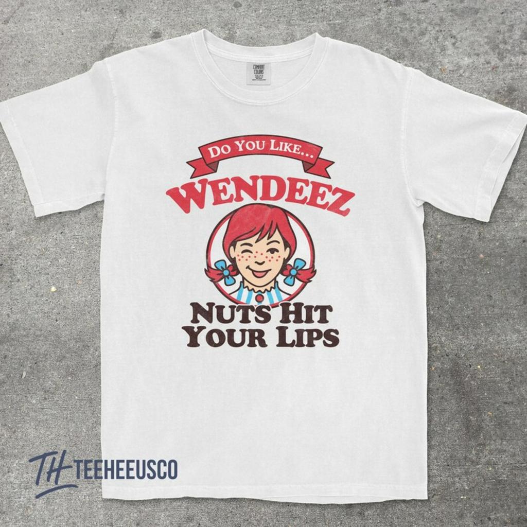 Wendeez Nuts Hit Your Lips Comfort Colors T Shirt Retro Meme Funny Graphic Tee Embarrassing Joke Shirt Casual Unisex Gift Top