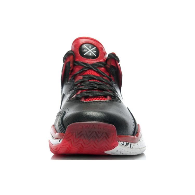Li Ning WOW 3 Легкие Противоскользящие Средние Баскетбольные Кроссовки Мужские Черный Красный Белый ABAJ013-2
