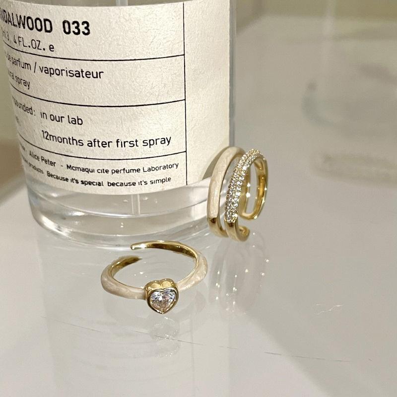 Летняя мода 2023 Кольцо-сердце для женщин с регулируемым медным ободком и стильным дизайном