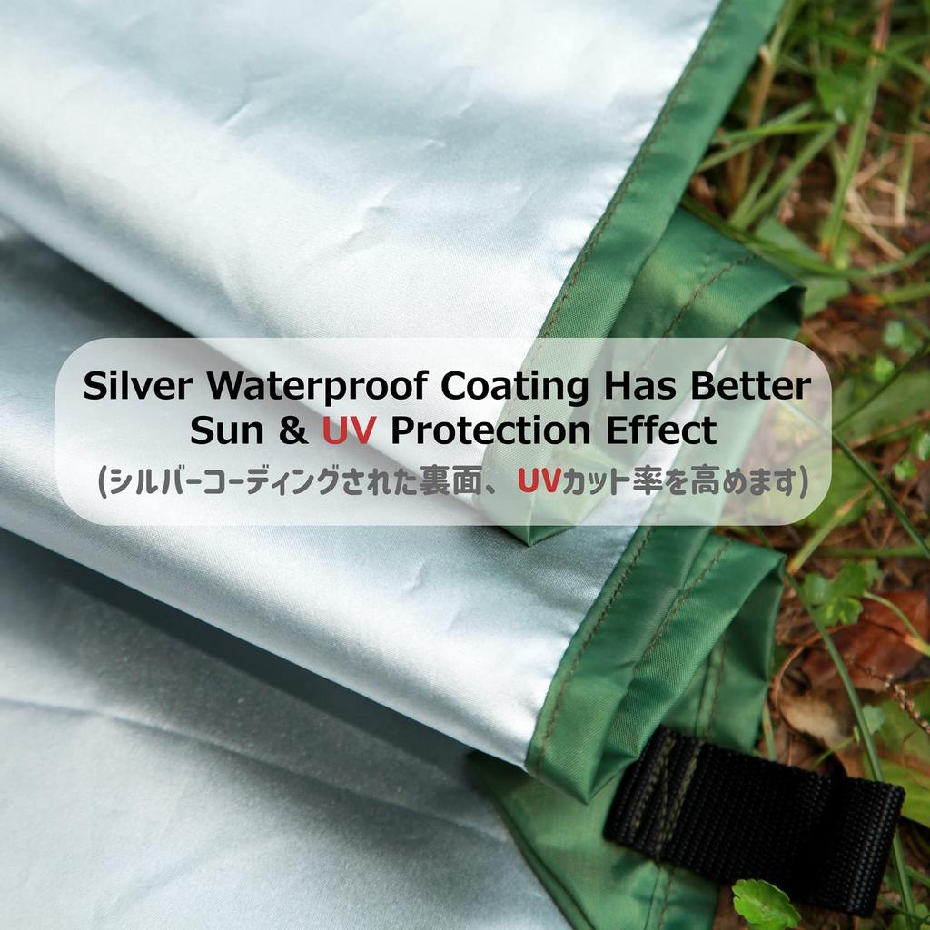 Azarxis Водонепроницаемый брезентовый тент для кемпинга Легкий тент от солнца Защита от ультрафиолета Тепловой укрытие от солнца Чехол для автомобиля Портативный компактный барбекю