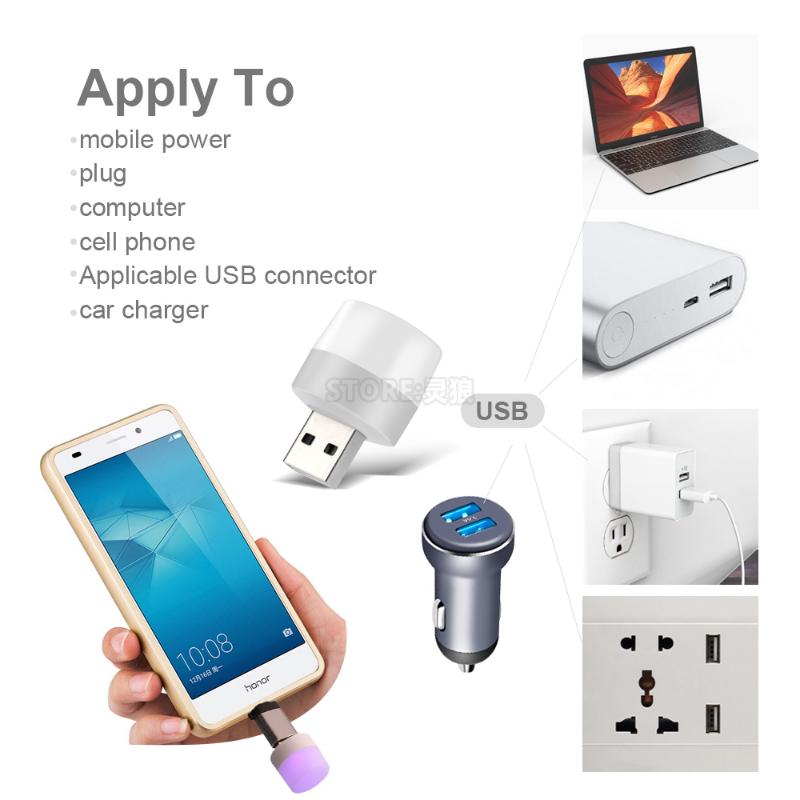 L4 Мини Портативная USB Светодиодная Лампа 5 В 1,2 Вт Лампа для чтения для портативного компьютера, ноутбука, Новогоднего Рождественского Украшения