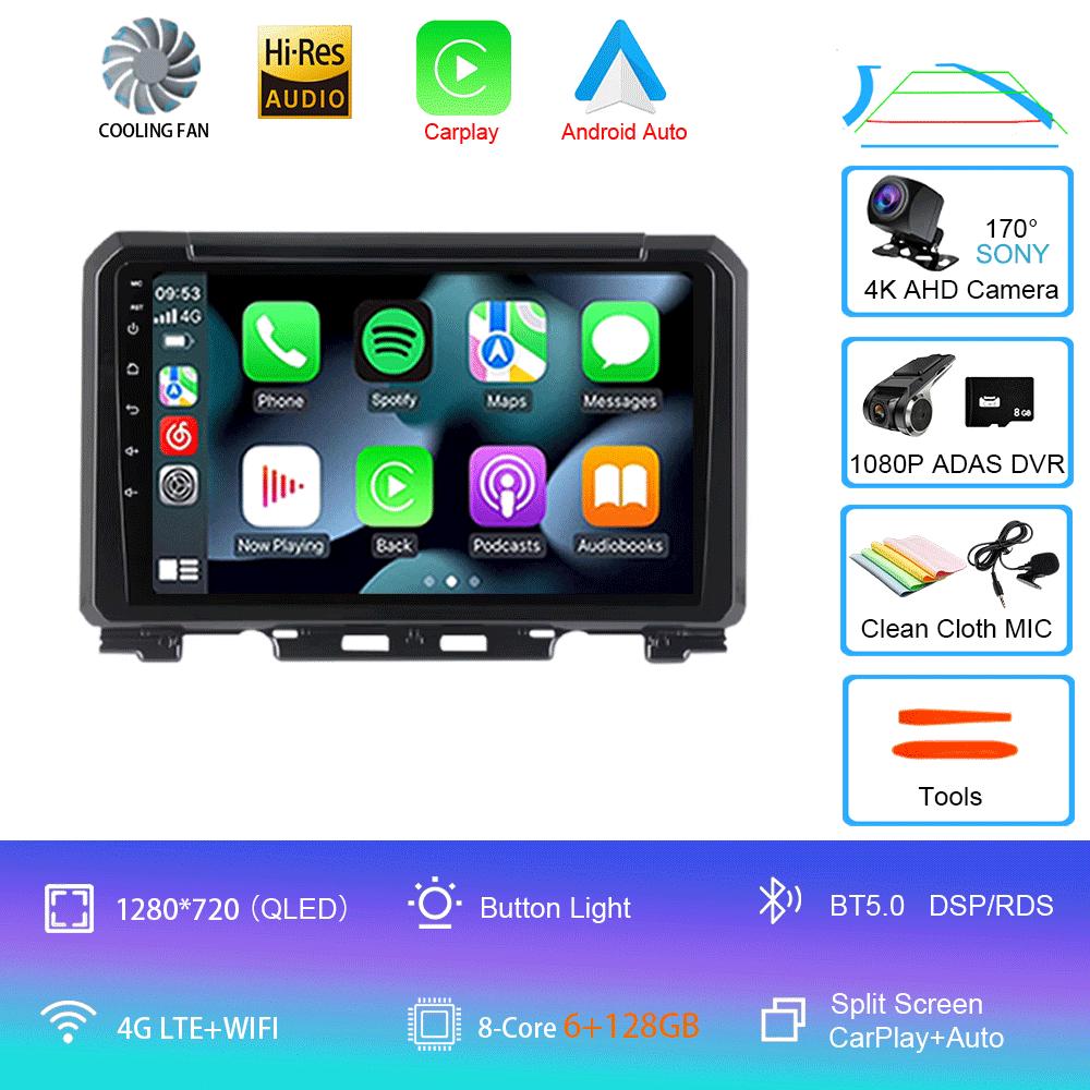 Android 14 для Suzuki Jimny 2018 2019 2020 Автомобильный радиоприемник Мультимедиа Видеоплеер Навигация GPS 5G WIFI DSP Carplay Auto 360 Камера