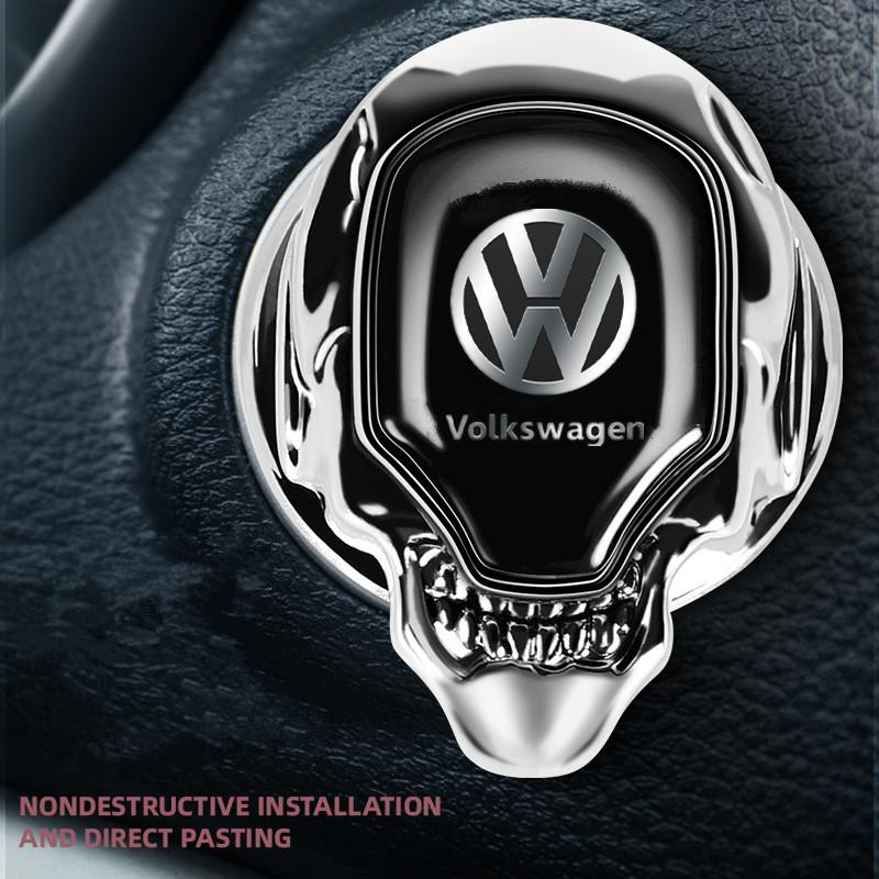 For VW Volkswagen Jetta MK5 Golf New 1pcs Car Styling Engine Start Stop Switch Button Cover Sticker For VW Volkswagen Golf Polo