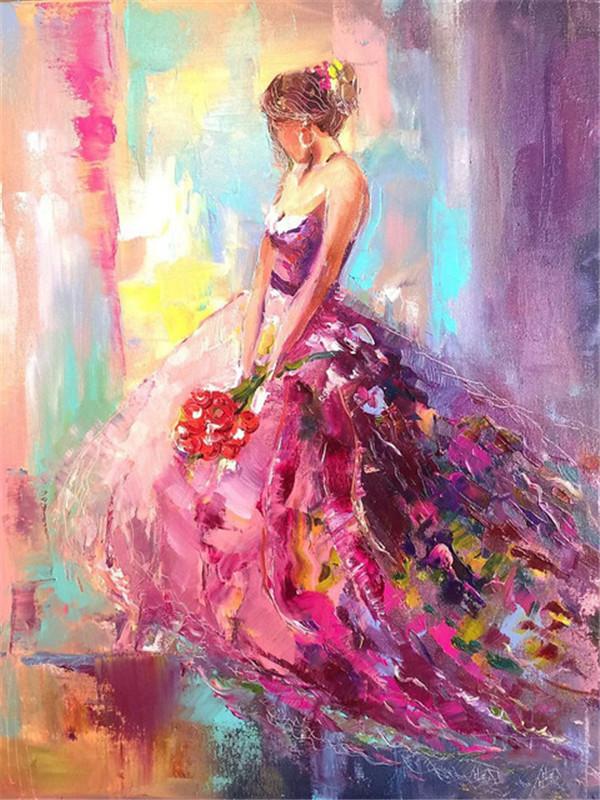 5d Алмазная картина Красота Скрипка Вышивка крестиком Полный Круглый Алмазная вышивка Портрет Горный хрусталь Комплект Домашний Декор