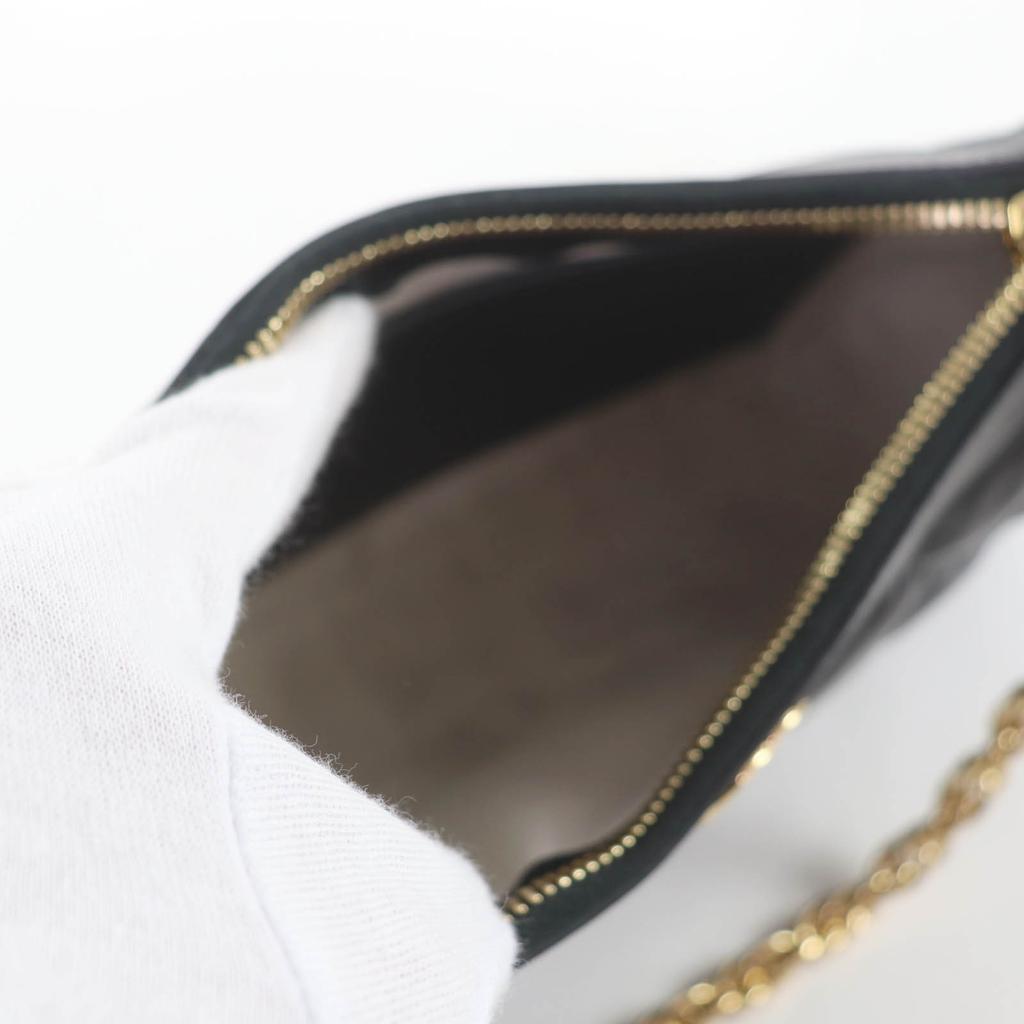 Превосходная сумка GUCCI через плечо GG Matelasse 2-way кожаная сумка черная 735049 Б/у