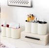 Кремовый ветер, настольный органайзер, комод, органайзер для кистей для макияжа, канцелярские принадлежности, держатель для карандашей для бровей, полка для хранения, органайзер, ведро