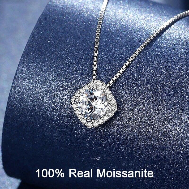 D Color Lab Grown Diamond ожерелье из стерлингового серебра 925 пробы нежное ожерелье из муассанита для женщин ювелирные изделия подарок на годовщину свадьбы