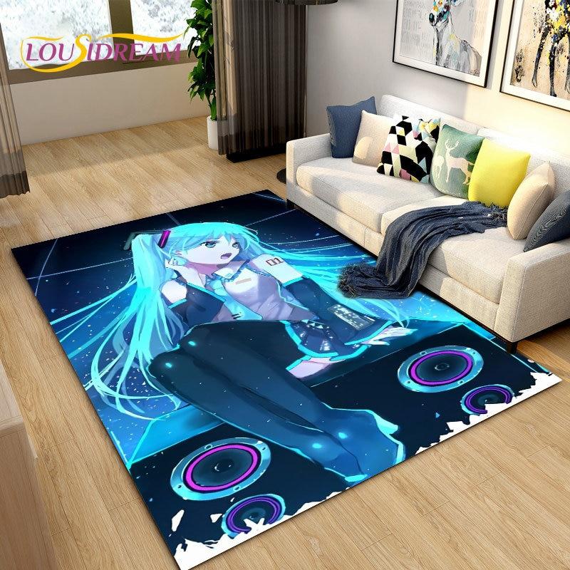 Японская музыка, аниме, мультфильм, 3D коврик, ковер для гостиной, спальни, диван, коврик для украшения, детские игры, нескользящий напольный коврик