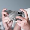 Роскошный чехол из алюминиевого сплава с полой сеткой для iPhone 16 Pro Max 15 Plus 14 Pro 13 12, рассеивающий тепло, ударопрочный, тонкий чехол для телефона