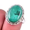 Natural Malachite Gemstone 925 Solid Sterling Silver Jewelry Ring Size 7.5 E5z79