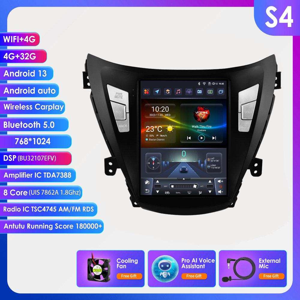 OSSURET Android Car Radio GPS для Hyundai Elantra Avante I35 2011-2013 Мультимедиа 9,7-дюймовый вертикальный экран Carplay Android Auto Player Мультимедиа Видео