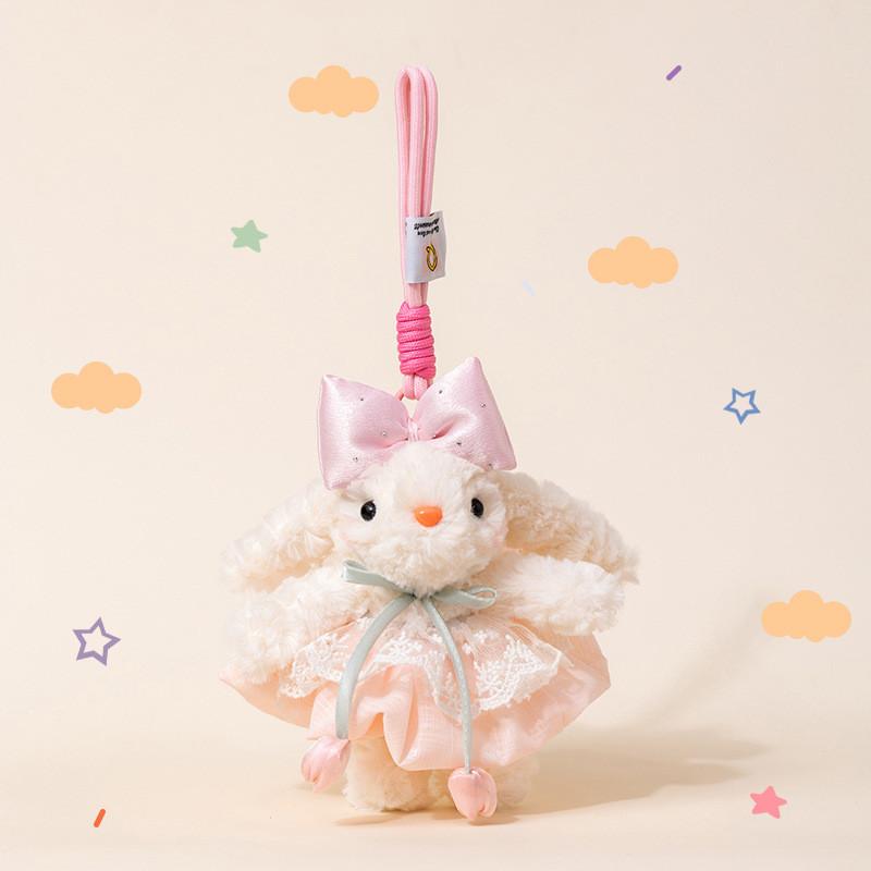 Rabbit Drooping Ear Plush Toy Soft Filled Doll Backpack Pendant Gift Keychain