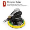 5"" Air Random Orbital Sander Heavy Duty Pneumatic Palm Sander Polishing Grinding Sanding for Car