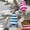 6pcs/box Plastic Painted Cedar Christmas Tree Ornament Colorful Xmas Hanging Ornament  DIY Crafts