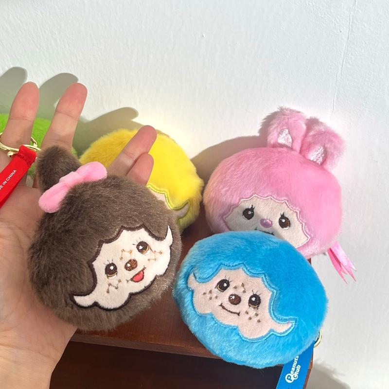 Мини-брелки Monchhichi Мультяшные брелки Monchichi Подвеска-брелок для рюкзака Милые брелки для телефона Брелок Подарок
