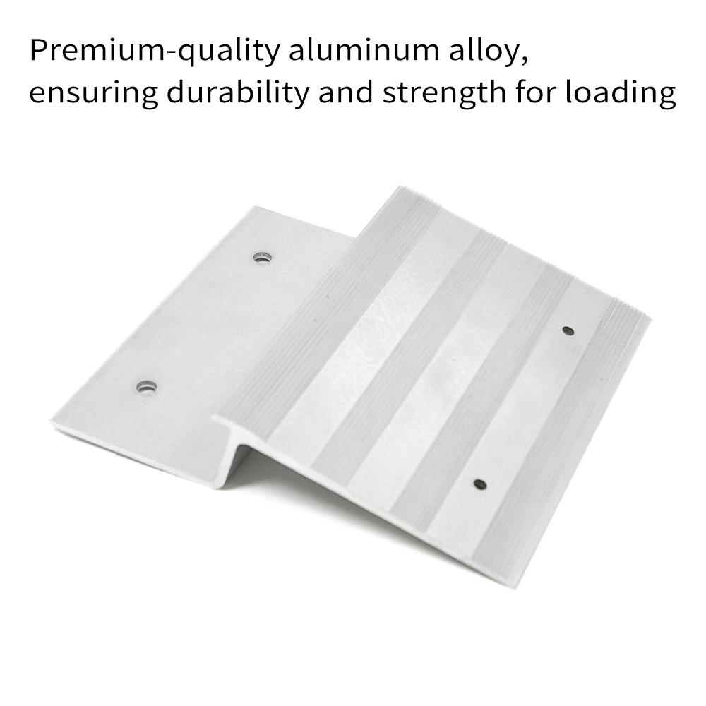 Truck Loading Ramp Kits Ladder Slope Fittings 8inch Aluminum Alloy Ramps Bracket and Rubber Feet Kit for Lawn Mower Car