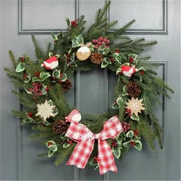 5D DIY Алмазная картина Венок Санта-Клаус Медведь Рождественская вышивка Картина Домашний декор Алмазный художественный подарок Decoracion