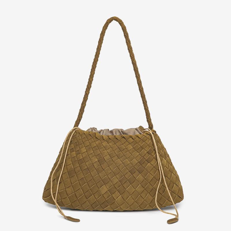 Сплетенная вручную сумка-подмышка на плечо, осенне-зимняя матовая сумка-лодочка в ретро-стиле, сумка-корзина для овощей, мамина сумка