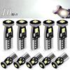 TORIBIO 10pcs T10 Set LED Bulb W5W 194 Car Parking Light Dome Light License