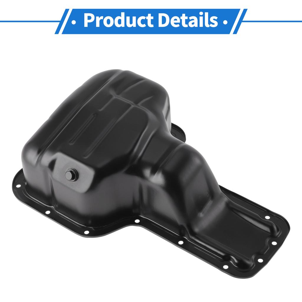 UXCELL No.264314 Engine Oil Pan for Toyota Corolla 1998-2008 Aluminum Alloy Black