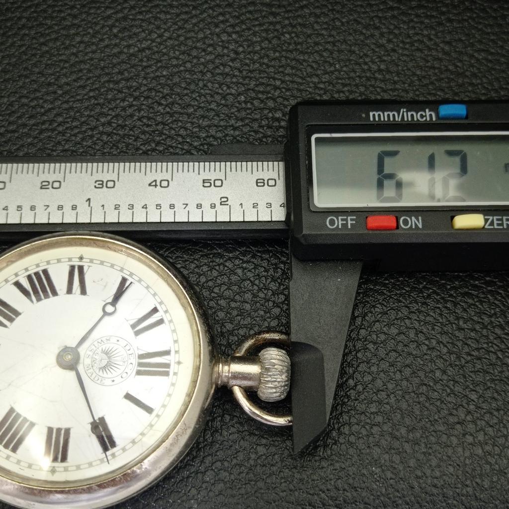 USED DECO HAND-WINDING SWISS POCKET ORIGINAL DIAL WATCH A432229-2 R110-a432229