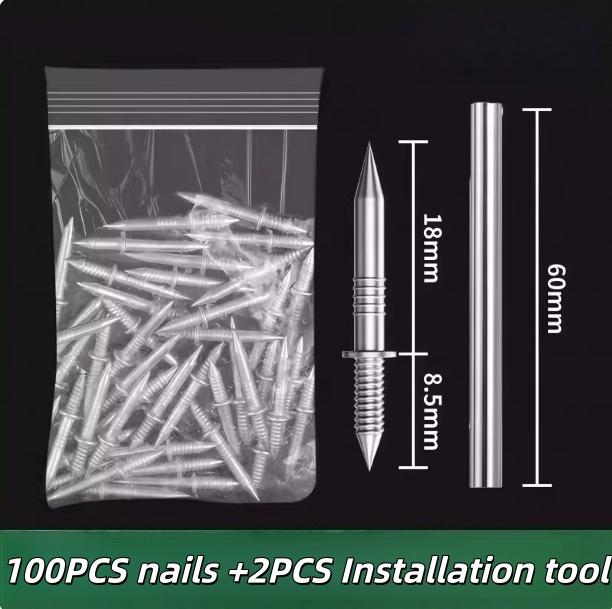 51-510pcs Double-Headed Wall Nails Thread Invisible Safety Screw for Skirting Boards Cement Metal Nails Wood No Trace Fixator