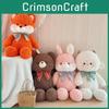 Cute Rabbit Cartoon Fox Sheep Plush Dolls With Pp Cotton For Kids Room Decor