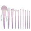 10Pcs Purple Makeup Brush Set Full Set of Beauty Tools Loose Powder Brush Eye Shadow Brush Concealer Brush