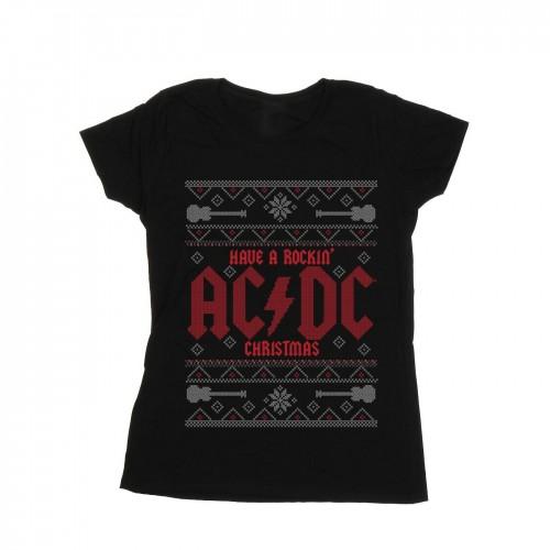 ACDC Womens/Ladies Have A Rockin Christmas Cotton T-Shirt