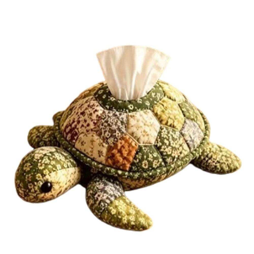 Animal Shaped Patchwork Sewing Craft Pre-Cut Fabric Quilted Tissue Box For Office Decor