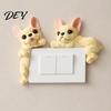 Милый декор для комнаты с французским бульдогом, 3D-наклейка на выключатель света из смолы, Мультяшный пес, Декор-наклейка на розетку, Самоклеящаяся наклейка-пластинка с животным