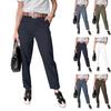 Women's Pants Business Casual Work Pants With Pockets High Waist Trousers Pull On Slacks
